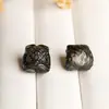 Atacado do fabricante contas de leão de obsidiana prateada natural, acessórios para fazer pulseiras DIY feitos à mão, acessórios de escultura em obsidiana dourada