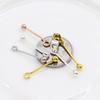 Plata esterlina S925 hebilla redonda con cuentas hebilla colgante hebilla DIY reutilizable tensor colgante soporte vacío hebilla universal con cuentas sueltas