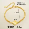 Popular Pulseira Espiral para Mulheres, Joia Auspiciosa de Liga de Cobre Que Não Desbota Facilmente, Pulseira de Ouro de Areia Vietnamita com Trevo de Quatro Folhas, Método Antigo