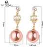 Aitong Jewelry Design Es Lujo Accesible y de Alta Gama. Los Pendientes Son Brillantes y Elegantes. Pendientes de Nicho. Aretes de Perlas con Borlas
