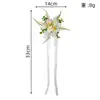 Corsage de pulso artificial estilo floresta de cymbidium, design simples e fresco, corsage de pulso para casamentos, noivas, madrinhas e grupos de irmãs, acessório de flor de mão