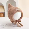 Gorro para Bebé Otoño e Invierno Niños y Niñas Gorro de Lana Pullover Gorro Grueso Cálido para Bebé con Protección para los Oídos Meses Pequeños