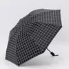 Guarda-chuva Preto Dobrável Manual UV Protetor Solar à Prova de Vento Guarda-sol Dupla Face Guarda-chuva de Publicidade para Presente
