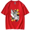Camiseta Estampada Riman Chainsaw Man Personagens de Desenho Animado Top para Homens e Mulheres
