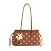 2026 Nova Bolsa de Grande Capacidade Moda Nicho Bolinhas Bolsa de Ombro para o Dia a Dia Simples Bolsa Tote de Ombro Único Bolsa de Ombro