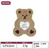 Etiqueta de Tecido Cabeça de Urso Fofa Mais Vendida Transfronteiriça Patch para Acessórios de Roupa Feitos à Mão DIY Patch Bordado Cartoon Patch com Furo