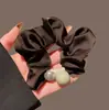Goma de Pelo de Satén Estilo Coreano de Gama Alta con Perlas 2026 Nuevo Estilo para Atar el Cabello en Coletas Bajas, Peinados de Moño y Gomas de Pelo