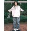 Suéter con Capucha Estilo Japonés Original de Longitud Media Pastoral para Mujer Abrigo para Mujer Sudadera con Capucha Sudadera con Capucha Mangas Largas Estampadas