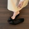 Sapatos Baixos Femininos Pontudos Estilo Francês Tendência, Slip-On Rasos Estilo Coreano, Lançamento Verão 2026, Sapatos de Deslizar para o Trabalho com Elevação Oculta