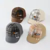 Gorra de Pato de Pana a Cuadros para Niños, Gorro de Bebé de Otoño, Gorra de Béisbol Gruesa de Otoño/Invierno para Niños, Nuevo Sombrero Infantil para Niñas