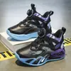 Zapatos Deportivos Ligeros Antideslizantes Resistentes al Desgaste Negros y Rojos Nuevos para Niños 2026 Zapatos de Baloncesto para la Vuelta a Clases Caliente Venta Superficie de Cuero Zapatos Impermeables