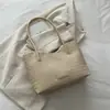 Nova bolsa de palha tecida 2026, bolsa de ombro de grande capacidade, bolsa de mão simples e casual estilo coreano, bolsa de palha para o dia a dia para mulheres