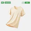 Camiseta Branca para Mulheres, Nova Coleção de Verão 2026 em Algodão, Ombro Regular, Gola Redonda, Casual, Solta, Versátil, Top Base