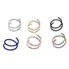 Brincos de Argola para Nariz de Aço Inoxidável de Nova Moda Transfronteiriça Aço Titânio Galvanizado a Vácuo Argola de Nariz com Mola Brinco de Orelha Brinco de Lábio Joias