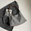 Bolsa de Pelúcia Vintage de Grande Capacidade Feminina 2024 Nova Outono e Inverno Elegante Bolsa de Ombro para o Dia a Dia Bolsa Tote Fashion