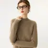 Suéter de cachemira suave y amigable con la piel para mujer, otoño e invierno 2026, diseño raglán engrosado, tejido de lana versátil y elegante