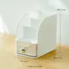 Caixa Organizadora Porta-Canetas para Mesa de Estudante, Grande Capacidade, Gaveta para Material de Escritório, Caixa de Armazenamento Multifuncional para Maquiagem de Meninas