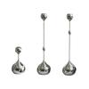 Candelabro de Metal Moderno de Lujo Ligero Gotas de Agua Plata Decoración Modelo de Habitación Hogar Sala de Estar Escritorio Comedor Adornos Artesanales