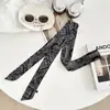 Bufanda Larga de Seda con Estampado Paisley de Moda Nueva, Bufanda de Seda de Imitación, Pañuelo para la Cabeza, Diadema, Bufanda para el Cuello, Cinturón Decorativo