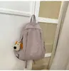 Mochila Pequena Estilo Preguiçoso Ins Coreano de Aparência Sofisticada Leve Cor Pura Simples Repelente à Água Mochila Casual para Viagem