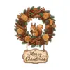 Decoración de Atmósfera Navideña Pegatinas Electrostáticas para Puertas y Ventanas de Vidrio Reno Ardilla Oso Polar Muñeco de Nieve Corona Chimenea