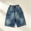 Jeans Unisex para Niños de Primavera y Otoño, Bebé, Estilo Personalidad Infantil, Marca de Tendencia, Estilo Coreano, Modernos, Bolsillos Cargo, Pantalones de Pierna Ancha
