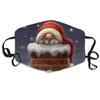 Mascarilla de algodón con impresión digital 3D, a prueba de polvo, unisex, personalizada, para adultos y niños, con patrón navideño