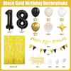 Paquete de Banderín de Globo Digital Negro Dorado Nuevo de 32 pulgadas para Fiesta de Aniversario Cumpleaños Decoración Globo