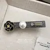 Corea del Sur Malla Texturizada Lazo Perla Pedrería Pin de Pato de Una Palabra Lujo Ligero Chica Dulce Pin Lateral Accesorios para el Cabello