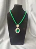 Colar Versátil de Alto Padrão Outono e Inverno Estilo Étnico Corrente Longa para Suéter Pingente de Franja Ruyi Verde Acessórios de Vestuário Joias