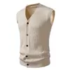 Comercio Exterior Transfronterizo 2026 Suéter de Punto Cardigan Chaleco sin Mangas Casual para Hombre Chaleco Personalizado de Moda Amazon
