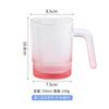 Taza Europea con Patrón Vertical de Labios y Asa Aislada Rayas de Vidrio Hotel Taza para Enjuague Bucal Mate Pareja Vasos de Jugo Gradiente
