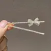 Exquisita Horquilla Coreana para Mujer, Pinza para el Cabello con Forma de Cruz de Aspecto de Alta Gama, Pinza Lateral de Pedrería, Elegante Accesorio para el Cabello, Pinza para Flequillo, Par de Pinzas