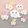 Nubes Arcoíris Smiley Accesorios para el Cabello DIY Horquilla Accesorios de Resina DIY Crema Pegamento Accesorios para la Funda del Teléfono Pegatina para el Refrigerador Parche