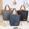 Bolsa de Almuerzo Aislada de Papel de Aluminio Grueso Catiónico Estilo Coreano de Mano para el Trabajo Bolsa de Almuerzo para Llevar Lonchera Portátil Bolsa Aislada