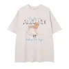 Ropa para Hombre Ins Retro Americano Camiseta Negra de Manga Corta con Hombro Caído, Estampado de Caballo en Racimo y Diseño de Letras, Peso Pesado Holgada Estilo High Street