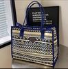 Bolsa Tote de Lona de Grande Capacidade Estilo Étnico Retrô, Bolsa Mamãe Fashion e Simples para o Dia a Dia, Bolsa Grande de Ombro Único para o Trabalho