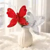 Decoraciones de lazos navideños de tela nueva transfronterizos, adornos para ventanas y árboles de centros comerciales de Navidad para hacer tú mismo
