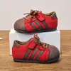 Tênis de treino retro alemão para crianças, coleção primavera/outono 2026, unissex, sola macia, antiderrapante, tênis esportivos, sapatos para bebê andar, sapatos para criança pequena