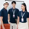 Ropa de trabajo de verano Camisa Polo manga corta logo estampado palabra ropa de empresa Camiseta para estudiante de preparatoria ropa para grupo de profesores