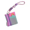 Nuevo Bolso para Monedas con Tarjetero y Estuche para Auriculares Unisex Asequible para Exteriores con Bloques de Color Resistente al Desgaste Resistente al Agua Accesorio de Moda