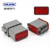 Conector à prova d'água para carro Dechi com padrão E DT04-4P-C015 plug-in de 2/8/12 furos DT06-6S-C015