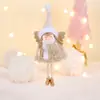 Decoração de Natal Nova Transfronteiriça Suprimentos Lenço Menina Anjo Rosa Pingente Pingente de Árvore de Natal Pingente Estilo Europeu