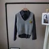 [Bizheng] 2025 Nova Outono Estilo Coreano Retrô Elegante Camisa de Manga Longa Xadrez com Colete de Tricô para Mulheres 5166