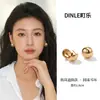 Pendientes Redondos Minimalistas para el Día a Día con Cierre Metálico, Pendientes para Mujer Estilo Old Money, Pendientes de Lujo al por Mayor con un Toque de Alta Gama