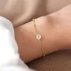 Estilo de Moda Transfronterizo Europeo y Americano Más Vendido Pulsera de 26 Letras Elegante Sencilla para Mujer Joyería de Mano Versátil para el Día a Día