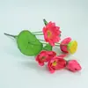 Flores de Lótus Artificiais Atacado com 9 Cabeças, Flores Artificiais Baratas de Seda para Adoração e Oferenda a Buda, Flores de Lótus Artificiais
