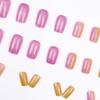 Simples Cor Sólida Comércio Exterior Novo Médio-longo Gradiente Aurora Nail Art Adesivos Nicho Sentido Avançado Puro Desejo Temperamento Usar Armadura