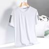 Camiseta de manga corta para hombre, marca de moda de verano, holgada, de media manga, novedad de 2025, para fitness, running, sencilla, estampada.