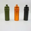 Liga de alumínio totalmente selada à prova d'água Bin Outdoor Survival Equipment EDC Tanque à prova d'água Caixa de armazenamento à prova d'água pontiaguda Frasco de remédios